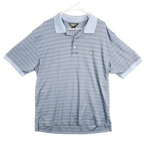 Brooks Brothers Polo Shirt Country Club Pro Sport  Mens XL Blue Logo Striped